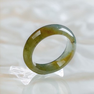 冰種三彩翡翠戒指戒圈 | 國際10圍 | 天然緬甸玉翡翠A貨 | 送禮