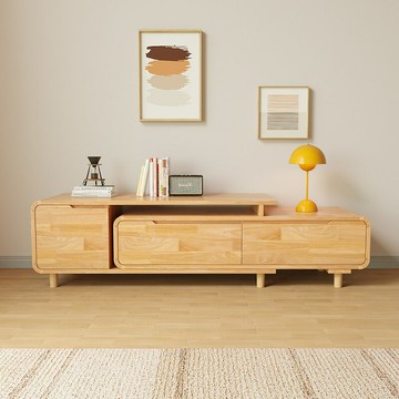 【可開發票】實木電視櫃小戶型現代簡約家用一體儲物北歐落地櫃茶几組合收納櫃