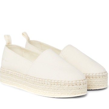 CALVIN KLEIN JEANS PLATFORM ESPADRILLE 米白色女款鞋子