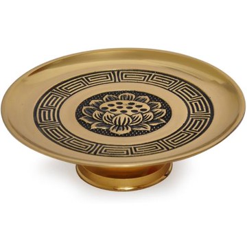 蓮花全銅水果盤財神貢盤佛前 觀音供盤室內家用 佛具用品