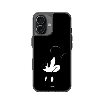 iPhone 17 Clear (相機按鈕) 酷墨灰 - 迪士尼-米奇 Mickey - 米奇黑設計