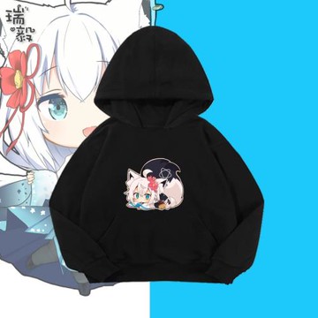 Vtuber周邊小狐貍白上吹雪awsl連帽衛衣男女大中小兒童裝學生外套