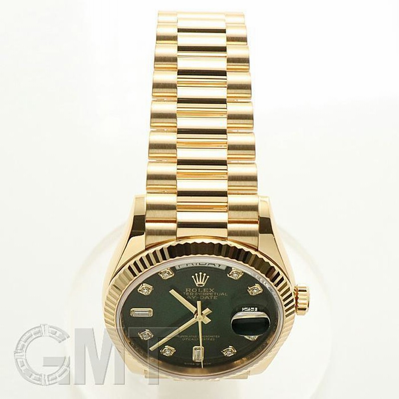 ロレックス デイデイト36 128238A グリーンオンブレ 保証書日付