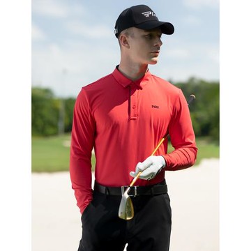 PGM高爾夫服裝男士長袖T恤秋冬運動打底衫柔軟高彈衣服polo衫上衣
