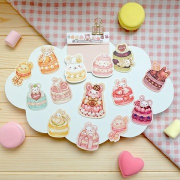 貼紙包-馬卡龍兔