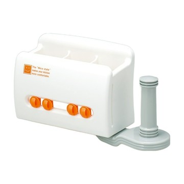 inomata 廚房收納吸盤 多種用途 方便收納 附有強力磁鐵 F 1個  白色  灰色  橙色