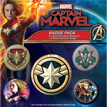 【漫威】Marvel 驚奇隊長進口徽章組