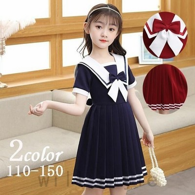 子供服ワンピースセーラー服夏服新作キッズ制服ワンピースイベントスクール小学校 通販 Lineポイント最大get Lineショッピング
