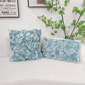 詫寂風立體花瓣抱枕手工輕奢復式葉片抱枕套瓜子花ins沙發靠墊