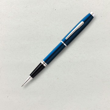 【CROSS】 Coventry高雲藍亮漆白夾鋼珠筆 免費刻字 (原廠正貨)