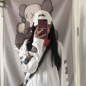 超火cec長袖t恤女秋季新款韓版ins潮原宿bf風百搭寬松學生上衣服