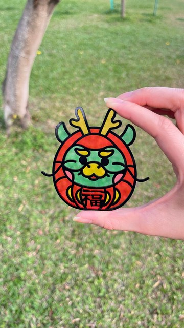 動物達摩(龍) 招財掛飾 多色開運 手工彩繪 開運匙扣