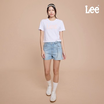 Lee 301 綁帶牛仔短褲 淺藍洗水 LB622024180