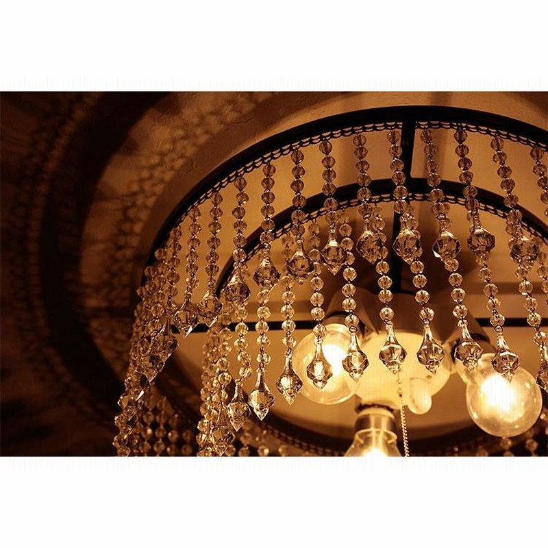 LEDで豪華な姫系シャンデリア 4畳向け