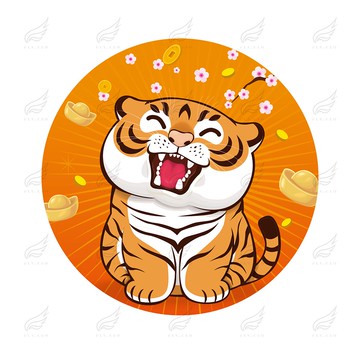 精緻時尚陶瓷杯墊[熱轉印印製](Q老虎)杯墊 陶瓷杯墊 熱轉印 送禮小物 婚禮小物 企業送禮 紀念品