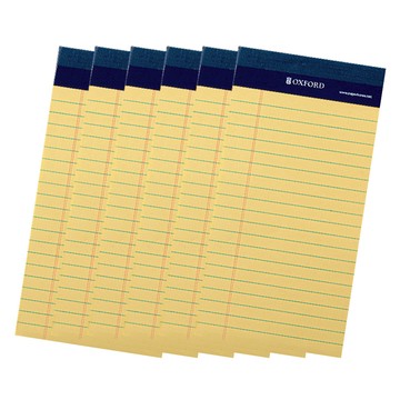 OXFORD 迷你長型黃色橫線便條本 50張 6入組  黃色  6捲  1入