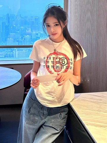 夏季100%純棉設計感美式字母印花短袖T恤女裝時尚圓領上衣ins 夏季女裝純棉T卹 圓領印花T恤