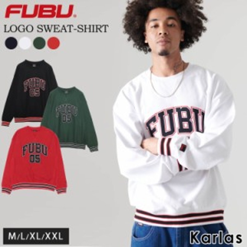 FUBU フブ スウェット メンズ ブランド 冬 秋 裏毛 トレーナー 無地 綿