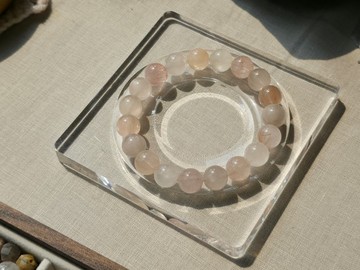 【孤品手串】粉調兔毛水晶手串
