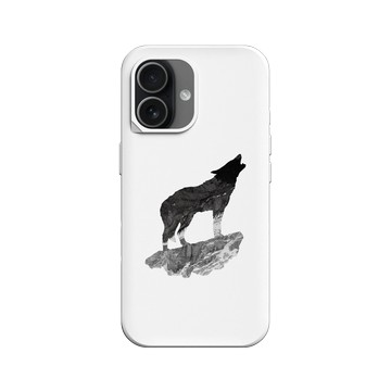 iPhone 17 SolidX 白 - Animal Silhouette / 動物剪影 - 狼嚎