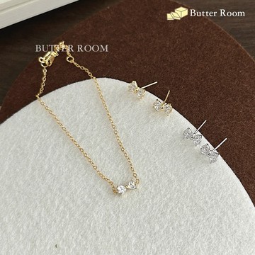 Butter Room 🧈 S925純銀 蝴蝶結 （手鍊/耳環） 台灣出貨免運 迷你 經典 14K金 鋯石 閃亮