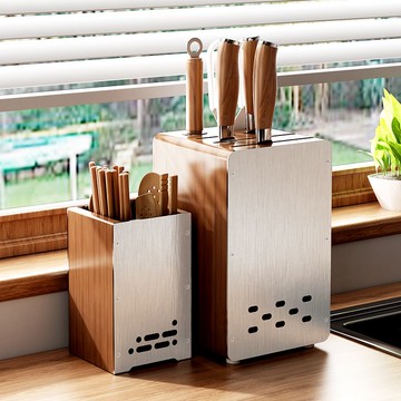 公司貨/附發票 中古廚房刀架置物架多功能筷子架實木角落收納架臺面空間利用神器 免運 快速出貨