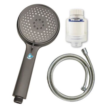 【 KINGBATH】省水標章許可飯店級大面積花灑王 三段式大流量 增壓按摩省水蓮蓬頭KB-958 健康過濾衛浴組(附過濾器+不鏽鋼軟管1條)