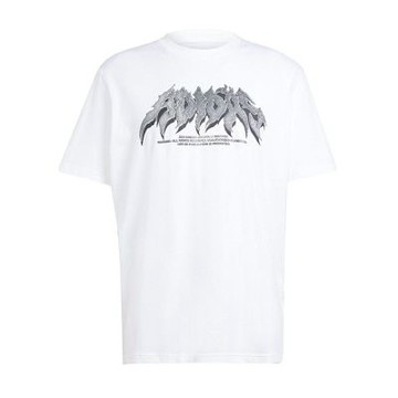Adidas Flames Conc T IS2946 男 短袖 上衣 T恤 運動 休閒 寬鬆 舒適 穿搭 白