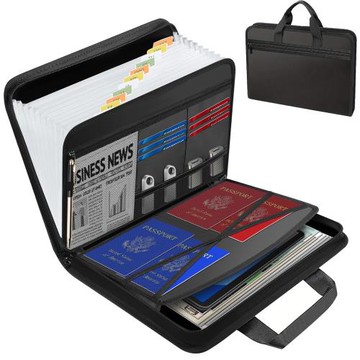 跨境熱銷防火防水手風琴文件包大容量手提可折疊文件袋檔案收納袋