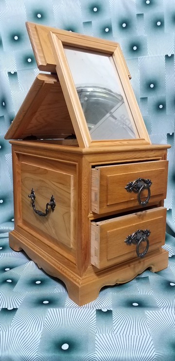 台灣檜木 古典化妝盒 珠寶箱 首飾櫃 化妝箱 化妝櫃 28.8*21.8*26