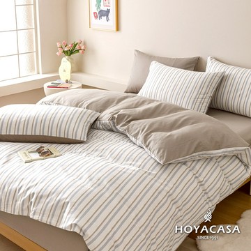 HOYACASA 精梳棉兩用被床包組(天絲入棉30%)｜原色之間｜(單人/雙人/加大)