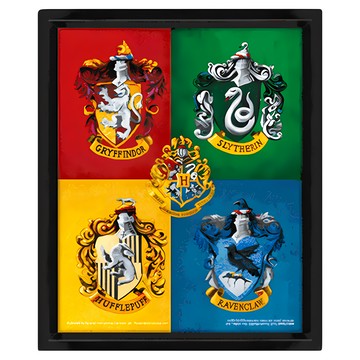 Harry Potter 哈利波特 霍格華茲學院3D立體海報  28 x 23cm