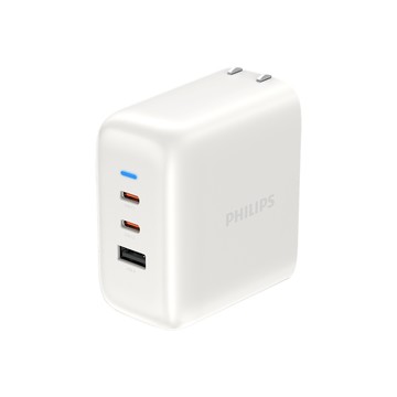 PHILIPS 官方直營 100W 2C1A PD旅充組充電器DLP6348CW(小巧便攜 供電亮燈)