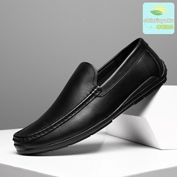 【輕便舒適】豆豆鞋 男士單鞋 休閒鞋 平底鞋 商務鞋 駕車鞋 真皮材質 軟底防滑 秋季新款 46大碼