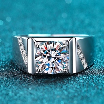 隔日到貨 比真鑚還亮 鐵霸 2克拉 D 3EX VVS1 八心八箭 莫桑鑽 戒指 可調式戒圍 不退色8856