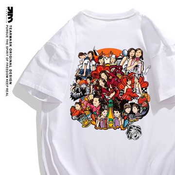 自制款 twins專輯插畫t恤男女同款演唱會周邊純棉寬松衣服應援物