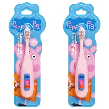 Peppa Pig 兒童牙刷 精細軟毛 1-5歲適用  佩佩豬小妹 粉色  1入  2支