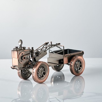 免運 酒櫃 玄關櫃 紅酒架 紅酒擺件 隔斷 復古鐵藝紅酒架擺件客廳玄關茶幾輕奢拖拉機裝飾品生日禮物送朋友