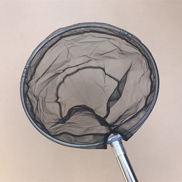 25cm不銹鋼單節短桿 50cm加粗短竿子 圓形折疊抄網頭涂膠防掛鉤子