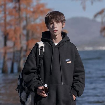 連帽衛衣男2024新款春秋潮流寬松休閑外套日系復古cityboy上衣服