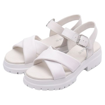 Timberland LONDON VIBE 交叉厚底涼鞋 A62ACEM2  25cm  白色