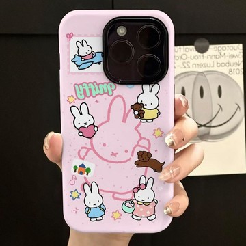少女米菲兔蘋果17promax手機殼iPhone16pro菲林15plus二合一14小衆13簡約