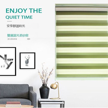 【台灣公司 可打統編】廠家直銷柔紗簾雙色電動窗簾遮光卷簾客廳臥室陽臺衛生間柔紗簾 y8181