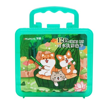 [家速配]柴語錄12色水洗彩色筆-綠色