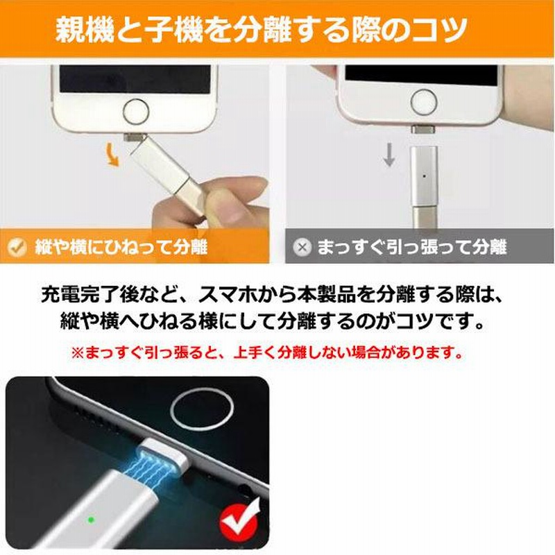 ライトニング タイプc 変換アダプタ iPhone iPad マグネット