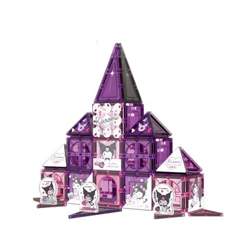Picassotiles 三麗鷗系列彩繪磁力片 Kuromi 56PCS【官方旗艦店】