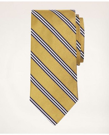 Brooks Brothers Men's Mini Rep Tie | Gold | Size Regular