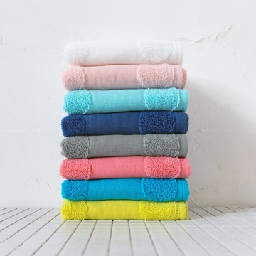 【kontex】SOF 今治水玉點點無撚紗質柔膚方巾、毛巾、浴巾