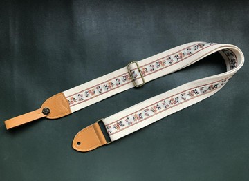 純手工原創設計復古碎花通用吉他帶電吉他帶貝斯帶GUITAR STRAP