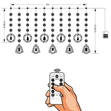 燈串/燈帶 【APEX】LED許願雪花聖誕樹造型串燈 3米